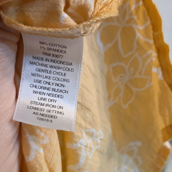 a.n.a Yellow Floral Button Down Shirt - Picture 3 of 7